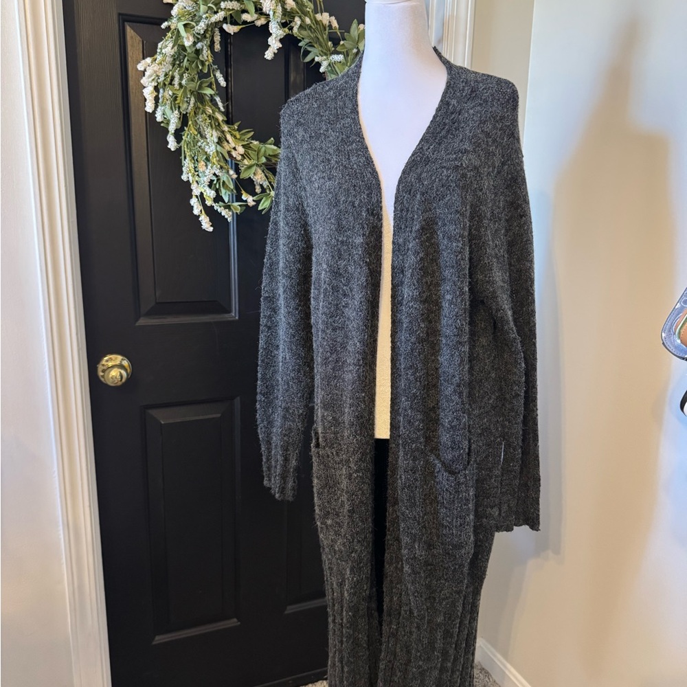 Very J Charcoal Textured Knit